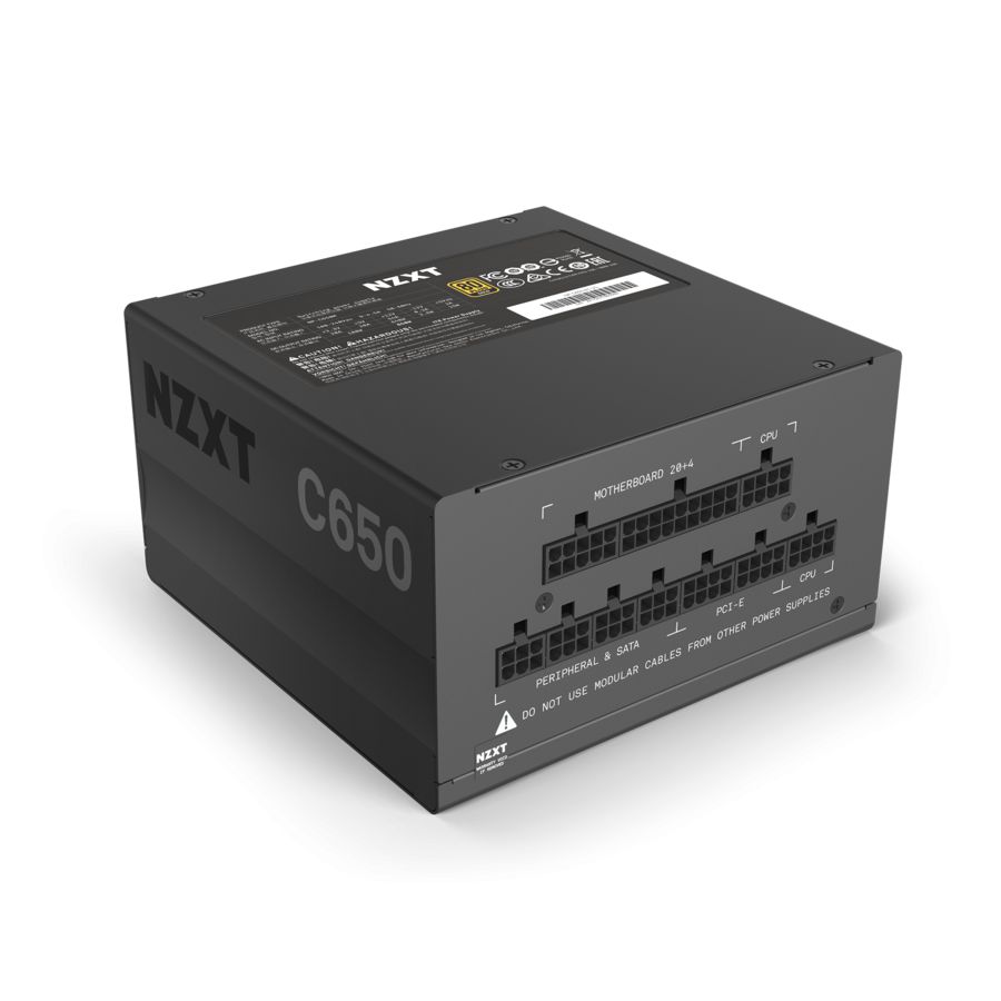 NZXT C650, 650W | C Series | 80 PLUS Gold, ATX2.4, ATX12V, 12V single rail, Quiet single-fan (1x 120mm), eficienta 87%,PFC activ_6