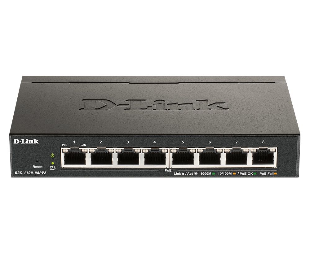 Switch D-Link DGS-1100-08PV2, 8 port, 10/100/1000 Mbps_1