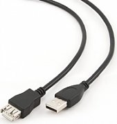 CABLU USB GEMBIRD prelungitor, USB 2.0 (T) la USB 2.0 (M), 4.5m, premium, conectori auriti, negru,  CCF-USB2-AMAF-15  (include TV 0.15 lei)