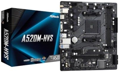 ASROCK A520M-HVS AM4 2xDDR4 1 x PCIe 3.0 x16 1 x PCIe 3.0 x1 D-Sub HDMI mATX MB_2