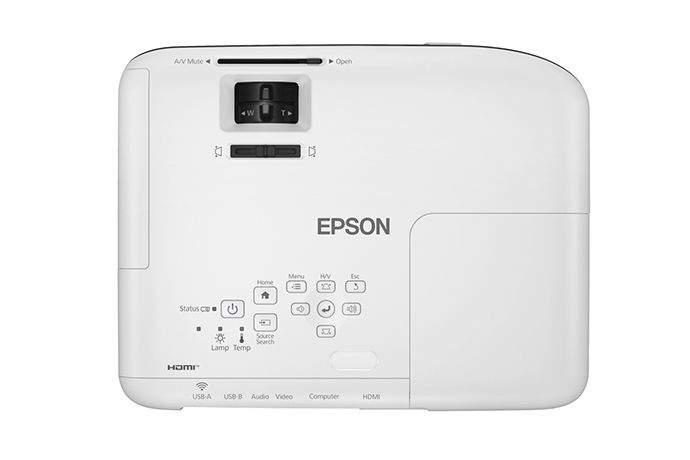 Proiector Epson EB-X51 3LCD, 3800 lumeni, XGA 1024*768, 4:3 nativ, 16.000:1, lampa 6.000 ore/ 12.000 ore Eco mode, zoom 1.2x, dimensiune maxima imagine 300