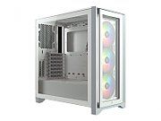 Carcasa Corsair iCUE 4000X RGB Tempered Glass, Middle Tower, ATX, Alb 