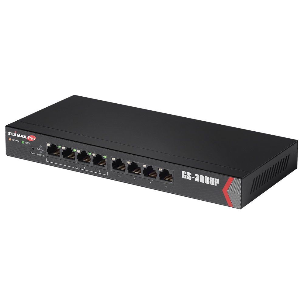 EDIMAX GS-3008P Edimax Long Range 8-Port Gigabit Web Managed Switch with 4 PoE+ Ports (PB 72W)_1