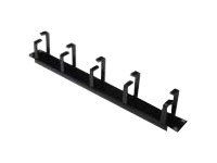 DIGITUS cable management panel 19inch 1U black RAL9005