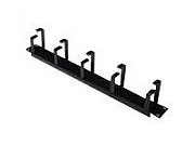DIGITUS cable management panel 19inch 1U black RAL9005