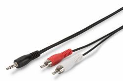 ASSMANN Audio adapter cable stereo 3.5mm - 2x RCA 2.50m CCS 2x0.10/10 shielded M/M black_1