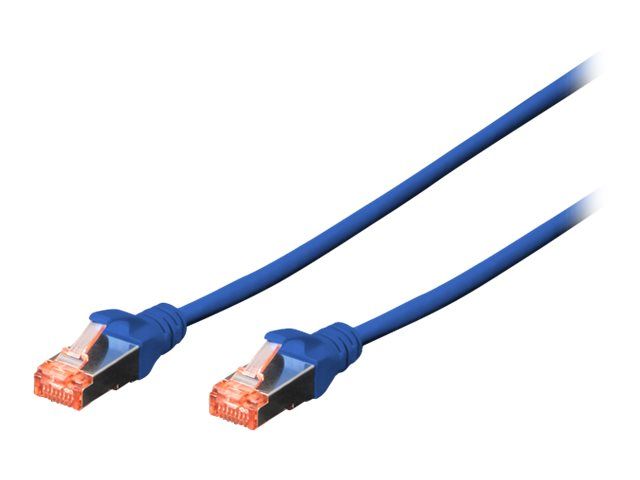 DIGITUS CAT 6 S-FTP patch cable Cu LSZH AWG 27/7 length 0.5 m 10 pieces color blue