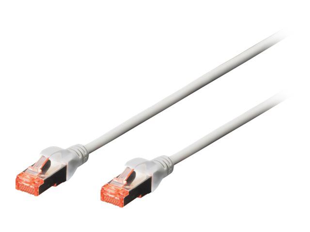 DIGITUS CAT 6 S-FTP patch cable Cu LSZH AWG 27/7 length 2 m 10 pieces color grey