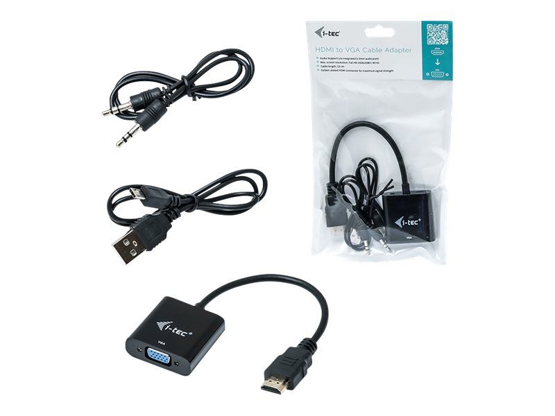 ITEC HDMI2VGAADA i-tec HDMI / VGA Cable Adaptor, FULL HD 1920x1080/60 Hz, 15cm cablu