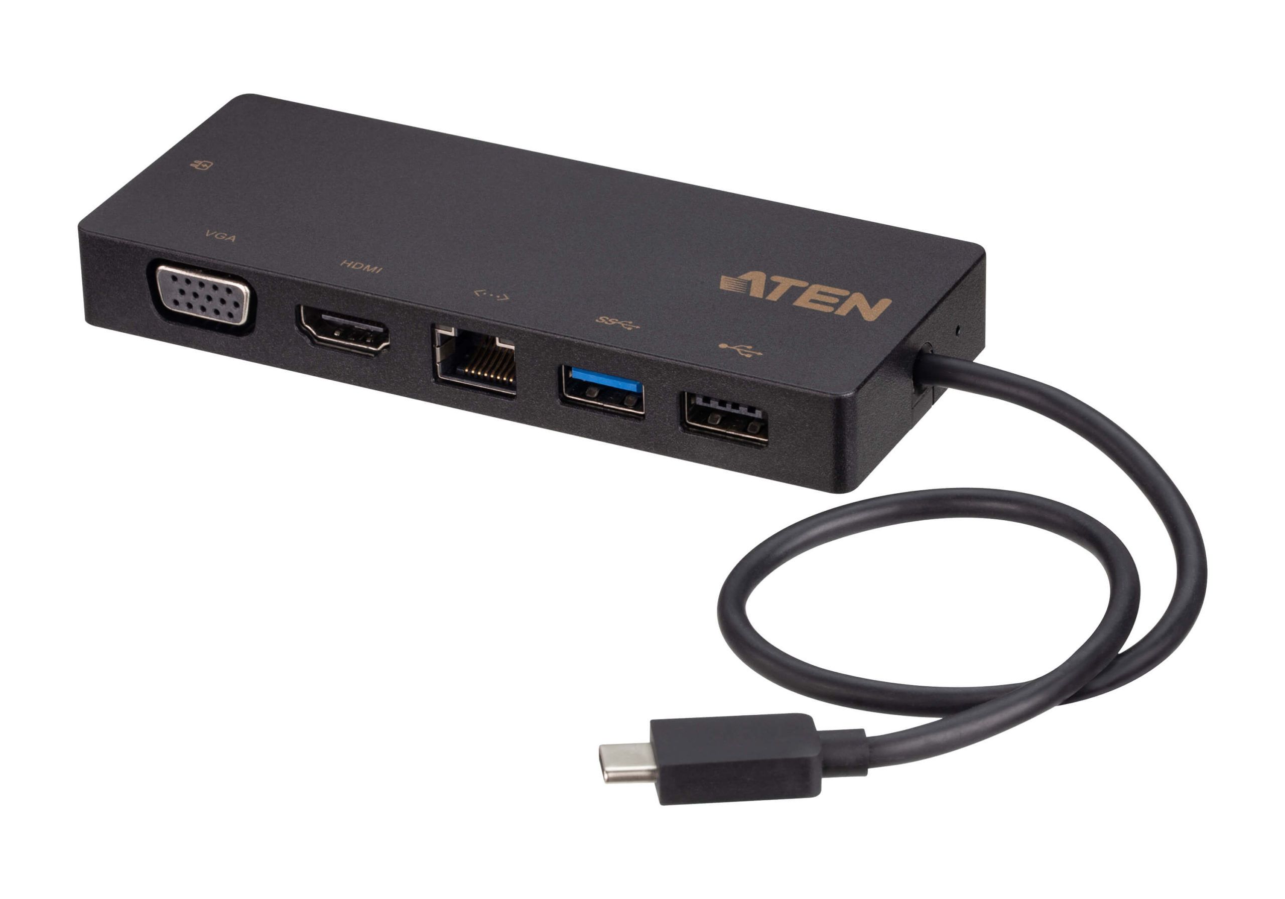 ATEN UH3236-AT UH3236 USB-C Multiport Mini Dock with Power Pass-Through_1