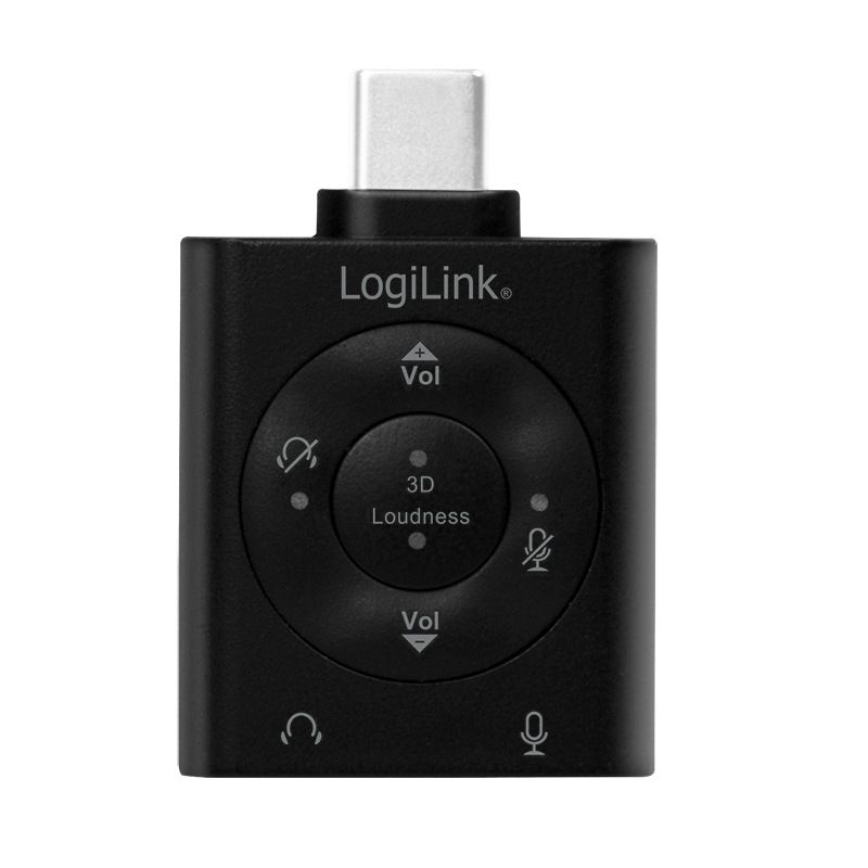 CONVERTOR audio LOGILINK, intrare: 1 x USB-C (T), iesire: 2 x 3.5