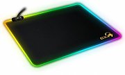 Mouse PAD GENIUS,  GX-Pad 300S RGB , gaming , cu led, cauciuc si material textil, 320 x 270 x 3 mm, negru , iluminat RGB,  31250005400 