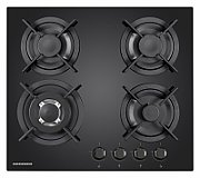 PLITA INCORPORABILA  HEINNER HBH-V4IWFGBK, GAZ, 4 ARZATOARE, ARZATOR WOK, CONTROL FRONTAL, APRINDERE ELECTRICA INTEGRATA, SISTEM SIGURANTA GAZ, GRATARE FONTA, DUZE INCLUSE, STICLA NEAGRA