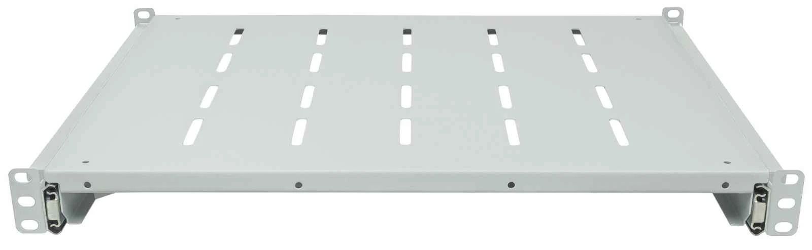 19' Perforated shelf 1U/950mm,load.capacity 80kg, integrated holders_2