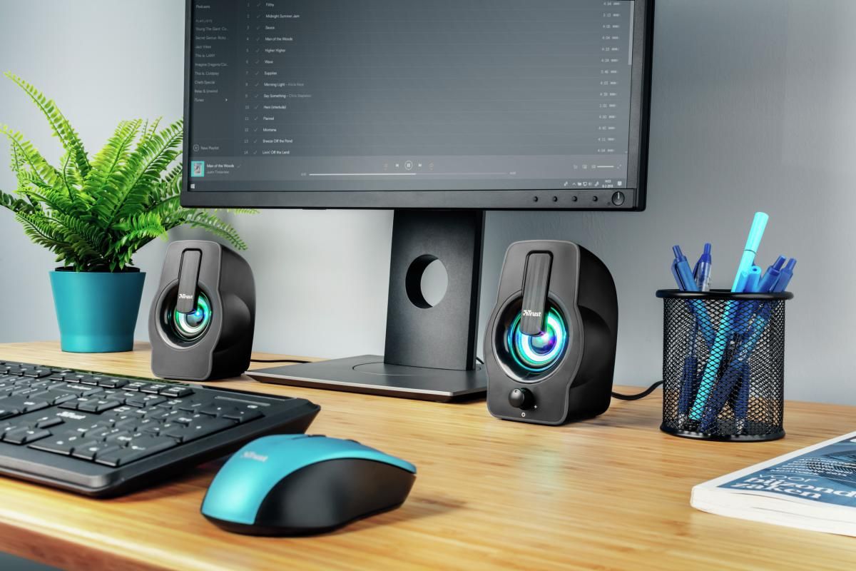 Boxe Stereo Trust Gemi RGB 2.0 Speaker, 6W, negru