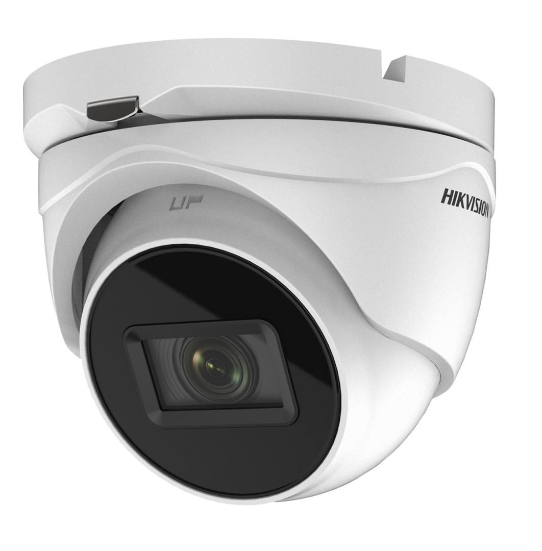 Camera supraveghere Hikvision Turbo HD dome DS-2CE79H8T-AIT3ZF(2.7- 13.5mm) 5MP Ultra-low light 5 MP CMOS rezolutie: 2560 × 1944@20fps iluminare: 0.003 Lux @ (F1.2, AGC ON), 0 Lux with IR lentila varifocala motorizata: 2.7-13.5mm, distanta IR: 60m, Smart IR 130 dB true WDR/3D DNR/