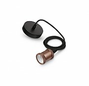 Cablu reglabil vintage rose gold 1CT EU pentru bec Led Philips E27, 40W, 120-240 V