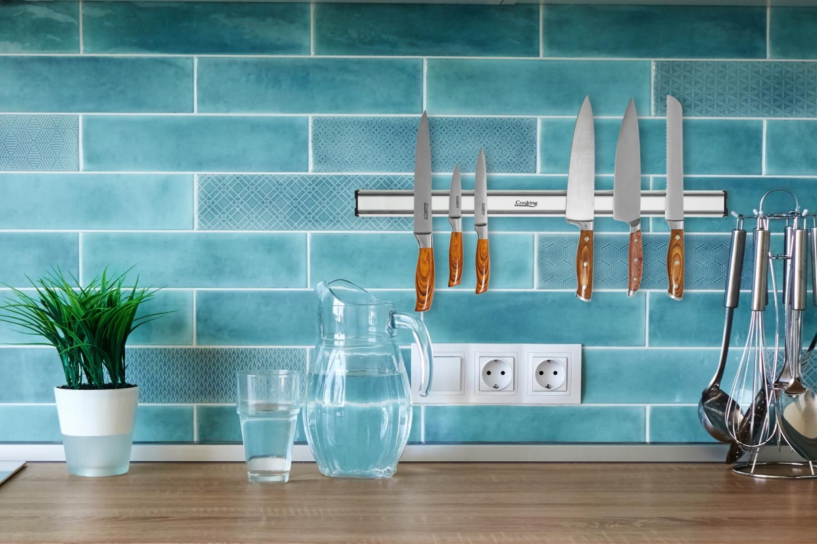 SUPORT MAGNETIC PENTRU CUTITE 61.5X4.5X1.9CM, ALUMINIU, COOKING BY HEINNER