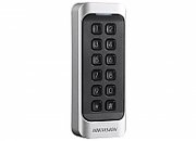Card reader Hikvision, DS-K1104MK Mifare 1 card, with keypad Supports RS485 and Wiegand(W26/W34) protocol Tamper-proof alarm, Dust-proof, Vandal Proof, IP 65 Applied for 86 and 120 Gang Box.