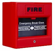 Buton de incendiu cu geam de sticla, rosu ND-EBG911