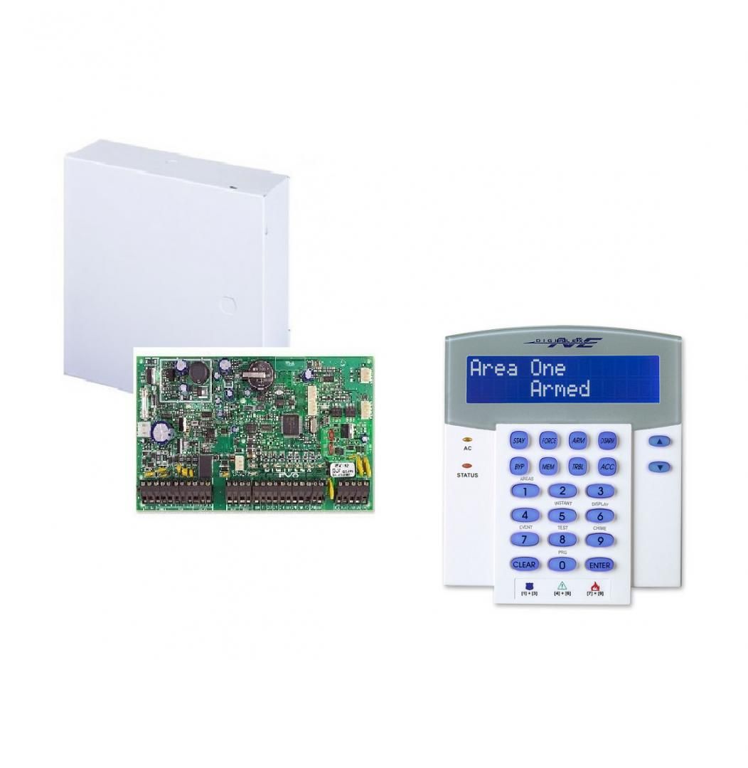 Centrala Pardox EVO 192 - 8 intrări de zonă pe placă (16 cu ATZ), extensibila la 192 zone via BUS cu 4 fire PGM: 250 (5 ieşiri PGM pe placă), declanşare +/- 254 module extensie, 999 coduri utilizator 8 partiţii memorie 2048 evenimente 999 telecomenzi cu un RTX3 actualizare firmware local via