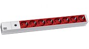 Bachmann | 333.410 | PDU | Basic | 1U 10A |  Nr iesiri 8 Schuko | Intrare C14 cablu 2 m | Siguranta 10A interschimbabila| Profil aluminiu | Gri