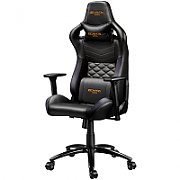 CANYON Nightfall GС-7 Gaming chair, PU leather, Cold molded foam, Metal Frame, Top gun mechanism, 90-160 dgree, 3D armrest, Class 4 gas lift, metal base ,60mm Nylon Castor, black and orange stitching