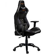 CANYON Nightfall GС-7 Gaming chair, PU leather, Cold molded foam, Metal Frame, Top gun mechanism, 90-160 dgree, 3D armrest, Class 4 gas lift, metal base ,60mm Nylon Castor, black and orange stitching
