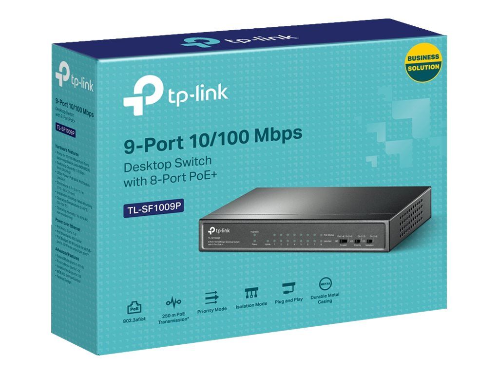 TP-LINK Switch TP-Link TL-SF1009P, 9 port, 10/100 Mbps