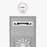Adaptor RHD-125B pentru montarea unui HDD/SSD 2.5  in slot 3,5 , negru