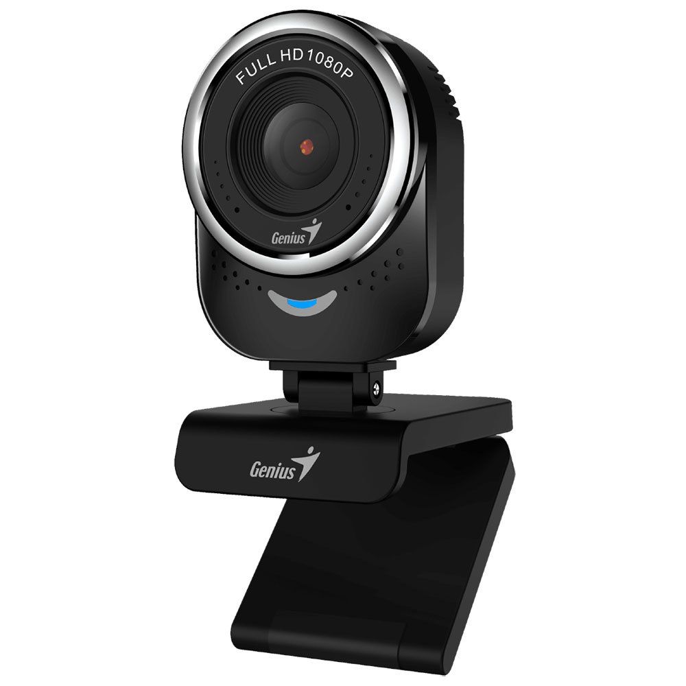 Genius QCam 6000 Webcam 2Mpx  1080p Full HD recording up to 30fps Rotates 360° Built-in digital microphone Swiveling, tripod-ready design Universal clip fits laptops, LCD or CRT monitors UVC -True Plug & Play, no driver required_1