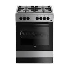  Aragaz Beko FSE62110DX, mixt, 4 arzatoare pe gaz, cuptor electric, High-Efficiency™ Gas Burner, gatire conventionala, grill electric, gatire asistata cu ventilatie, preincalzire rapida cu Booster, 2 tavi, aprindere electrica, siguranta flacara la plita, booster, timer, iluminare, capac din sticla