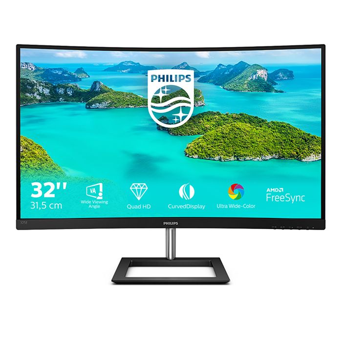 Monitor 31.5 inch WLED Philips 325E1C 2560 x 1440 pixeli, 75 Hz, 4 ms, Negru