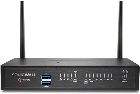Firewall SonicWall model TZ270 8xGbE 2xUSB 3.0 firewall throughput 2Gbps, IPS throughput 1Gbps, VPN throughput 750Mbps, maxim 50 clienti SSL VPN, rackmount kit separat (02-SSC-3113), PSU alimentator (36W), necesita licenta aditionala servicii securitate_2