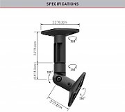  Suport Monitor de Birou Dual, Barkan E642.B, 13  - 29 , VESA 100x100, suporta pana la 4kg, negru