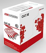 Hikvision Cablu U/UTP cat. 5E Hikvision, DS-1LN5E-S, 4x24AWG, material cupru integral, ANSI/TIA-568-C.2 PVC, cutie 305 metri.