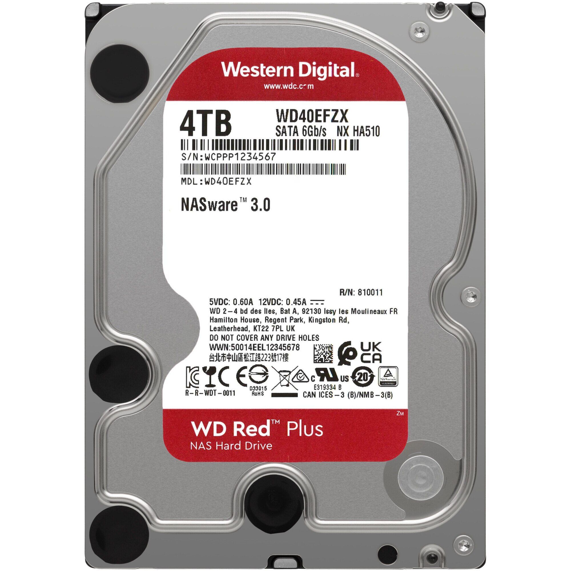 HDD NAS WD Red Plus (3.5'', 4TB, 128MB, 5400 RPM, SATA 6Gbps)_4