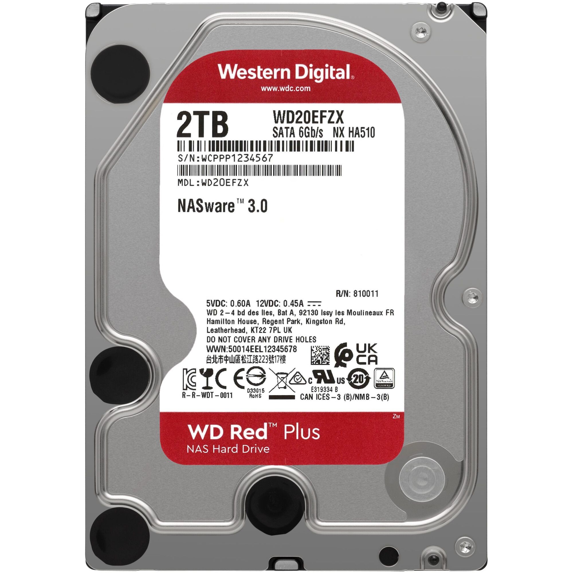 HDD NAS WD Red Plus (3.5'', 2TB, 128MB, 5400 RPM, SATA 6Gbps)_4