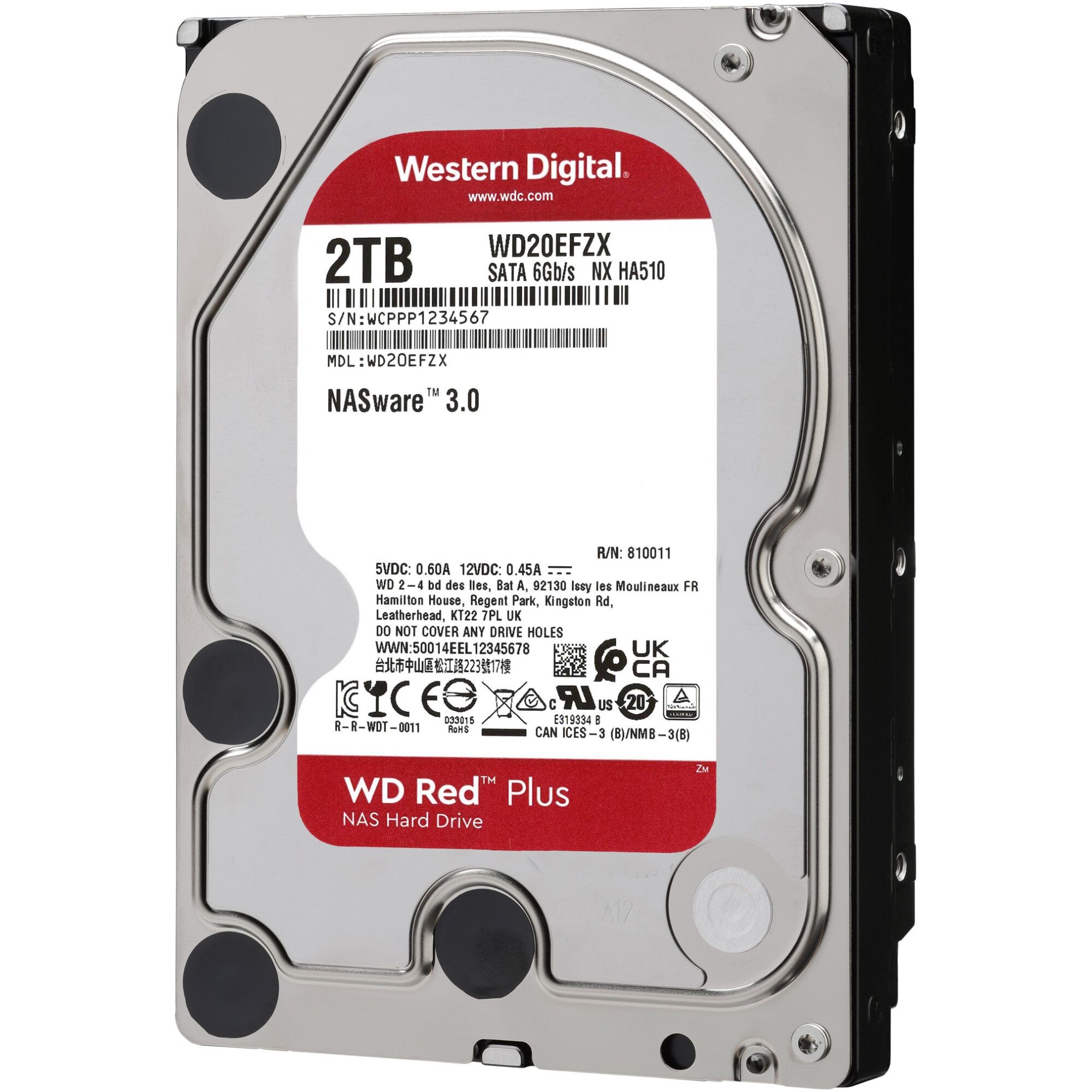 HDD NAS WD Red Plus (3.5'', 2TB, 128MB, 5400 RPM, SATA 6Gbps)_5