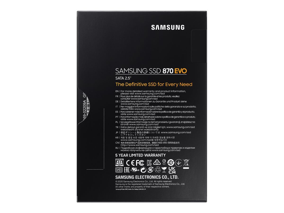 Solid Stare Drive 2.5 4TB Samsung 870 EVO SATA 3;Disques durs et SSD;DD SSD DVD STR|Disques durs et SSD;60 mois garantie retour atelier;SSD 2.5 4TB Samsung 870 E..._2