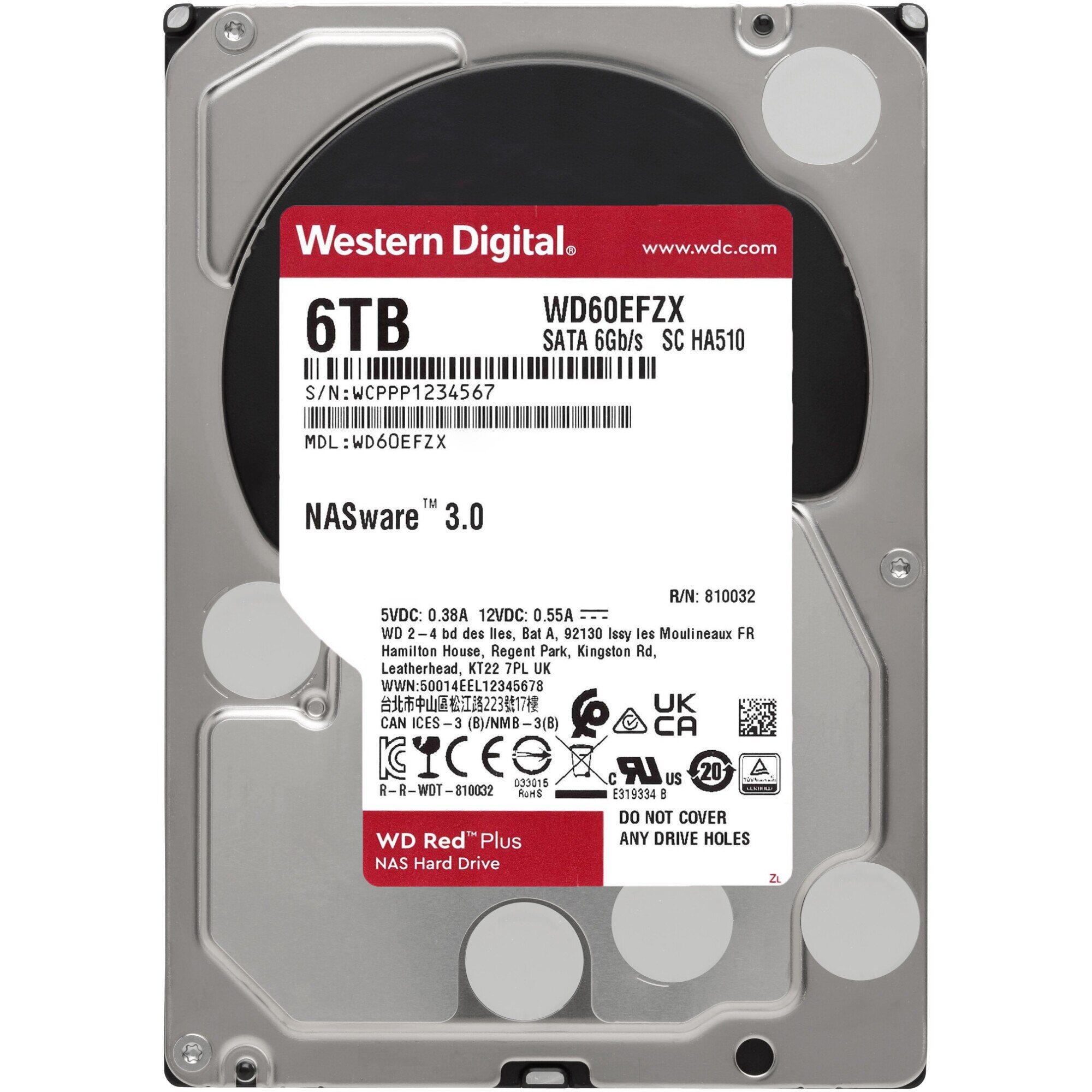 HDD NAS WD Red Plus (3.5'', 6TB, 128MB, 5400 RPM, SATA 6 Gb/s)_4