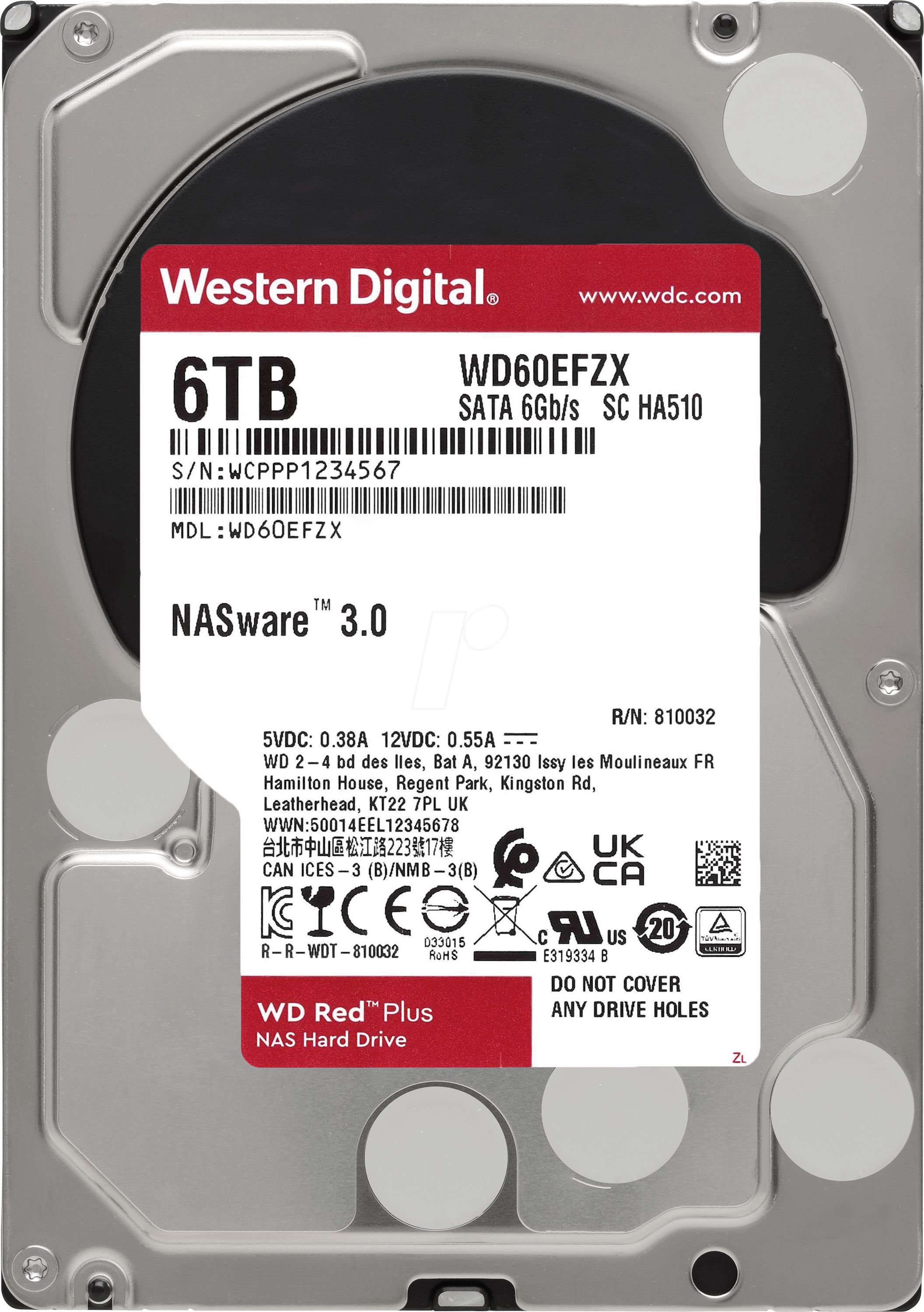 HDD NAS WD Red Plus (3.5'', 6TB, 128MB, 5400 RPM, SATA 6 Gb/s)_5
