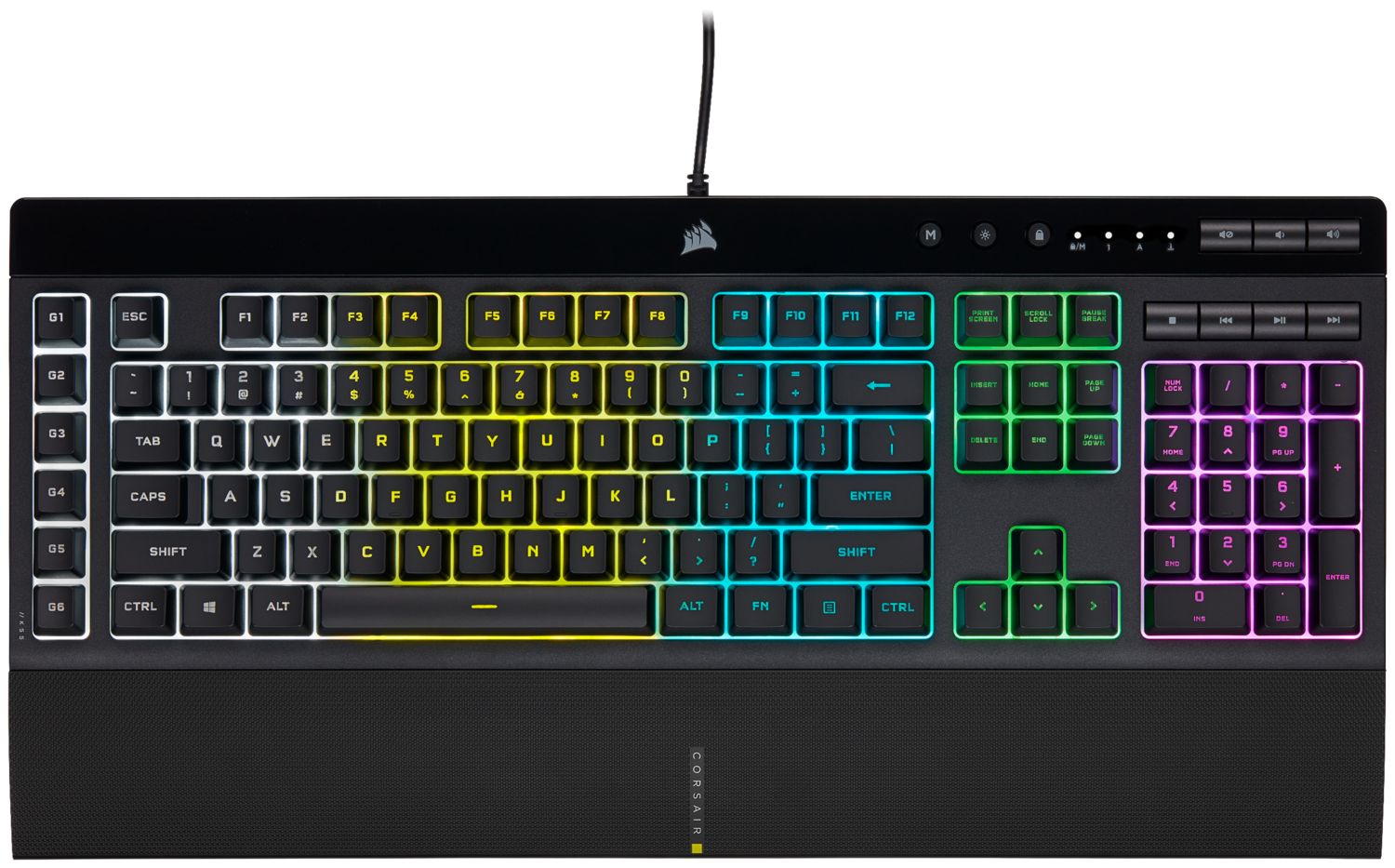CORSAIR K55 RGB PRO, membrana, black