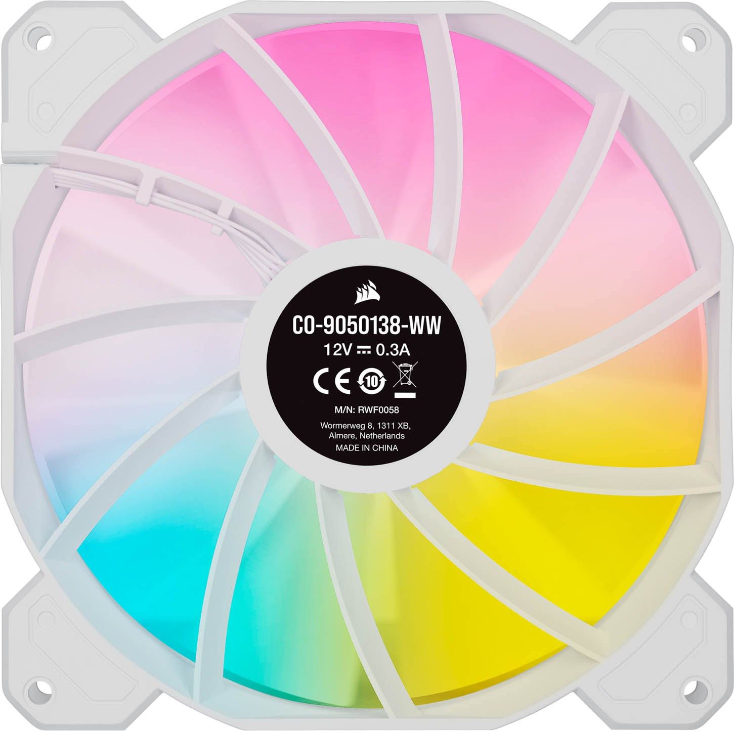 CORSAIR SP140 RGB ELITE White 140mm RGB LED Fan with AirGuide Single Pack_3