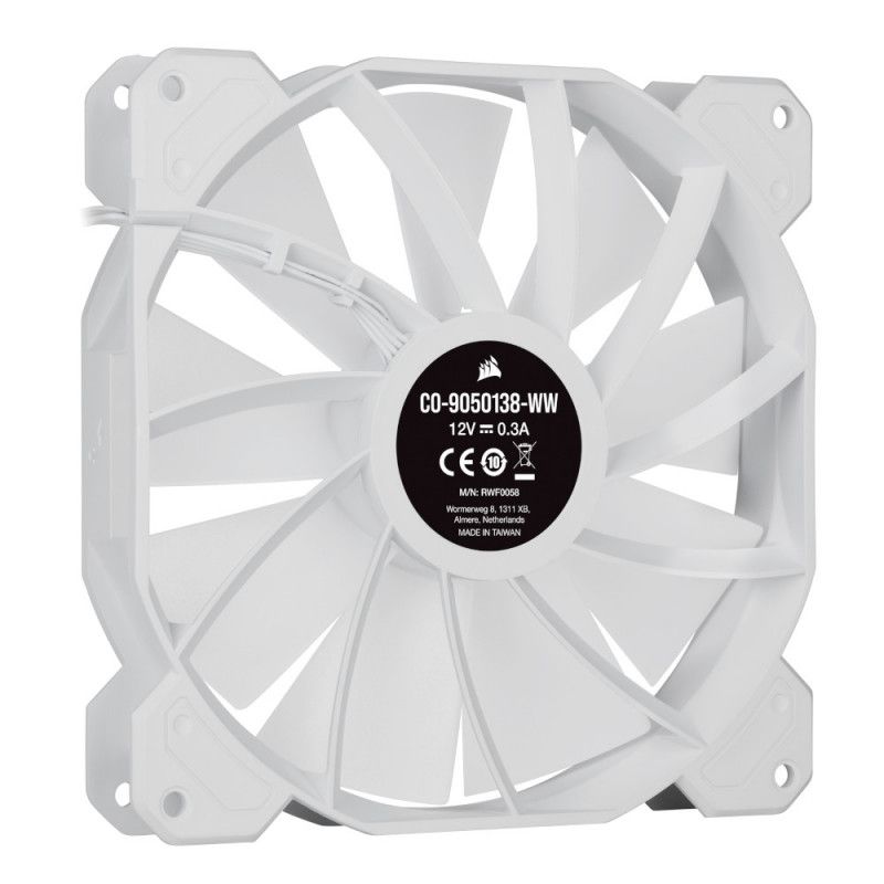 CORSAIR SP140 RGB ELITE White 140mm RGB LED Fan with AirGuide Single Pack_4