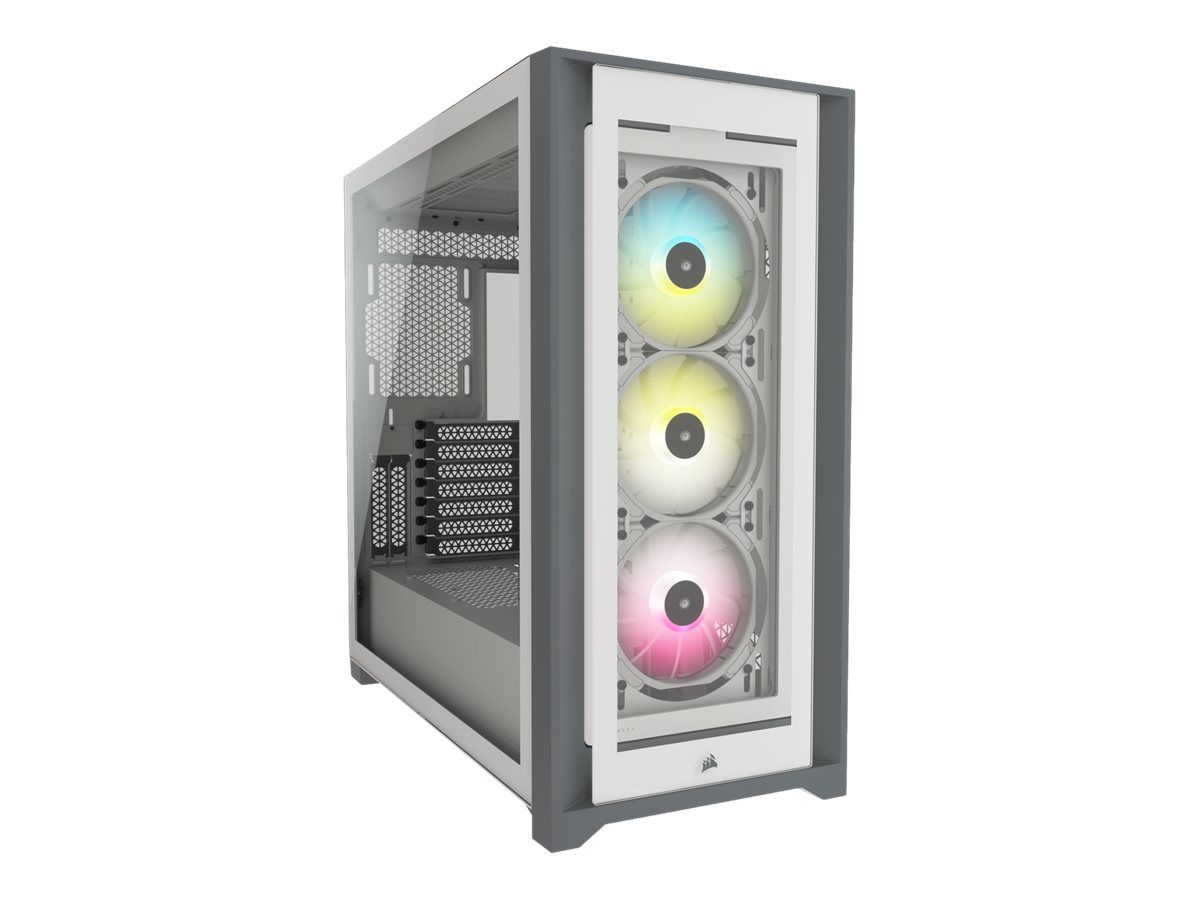 iCUE 5000X RGB Tempered Glass - alb