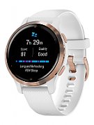Ceas Smartwatch Garmin Venu 2S, GPS Wi-Fi, Rose Gold + White