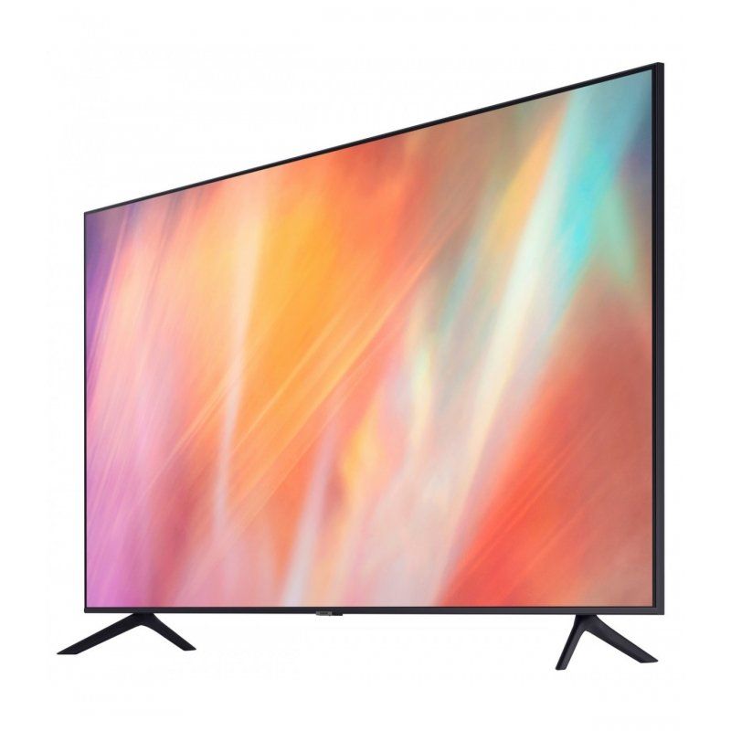 Televizor, Samsung, SM, UE43AU7172UXXH, 2021, 108CM, LED, Smart TV, 4K, Gri inchis, Plat, Tizen, Mirroring iOS, Android, Crystal Processor 4K, HDR10+/HLG, 50 Hz, DVB-T2CS2, 2, 20 W, Subwoofer integrat: Nu, Wi-Fi, Bluetooth, 1 x RJ-45, 1 x S/PDIF, CI+ slot, 3 x HDMI, 1 x USB, 200 x 200, Cablu de