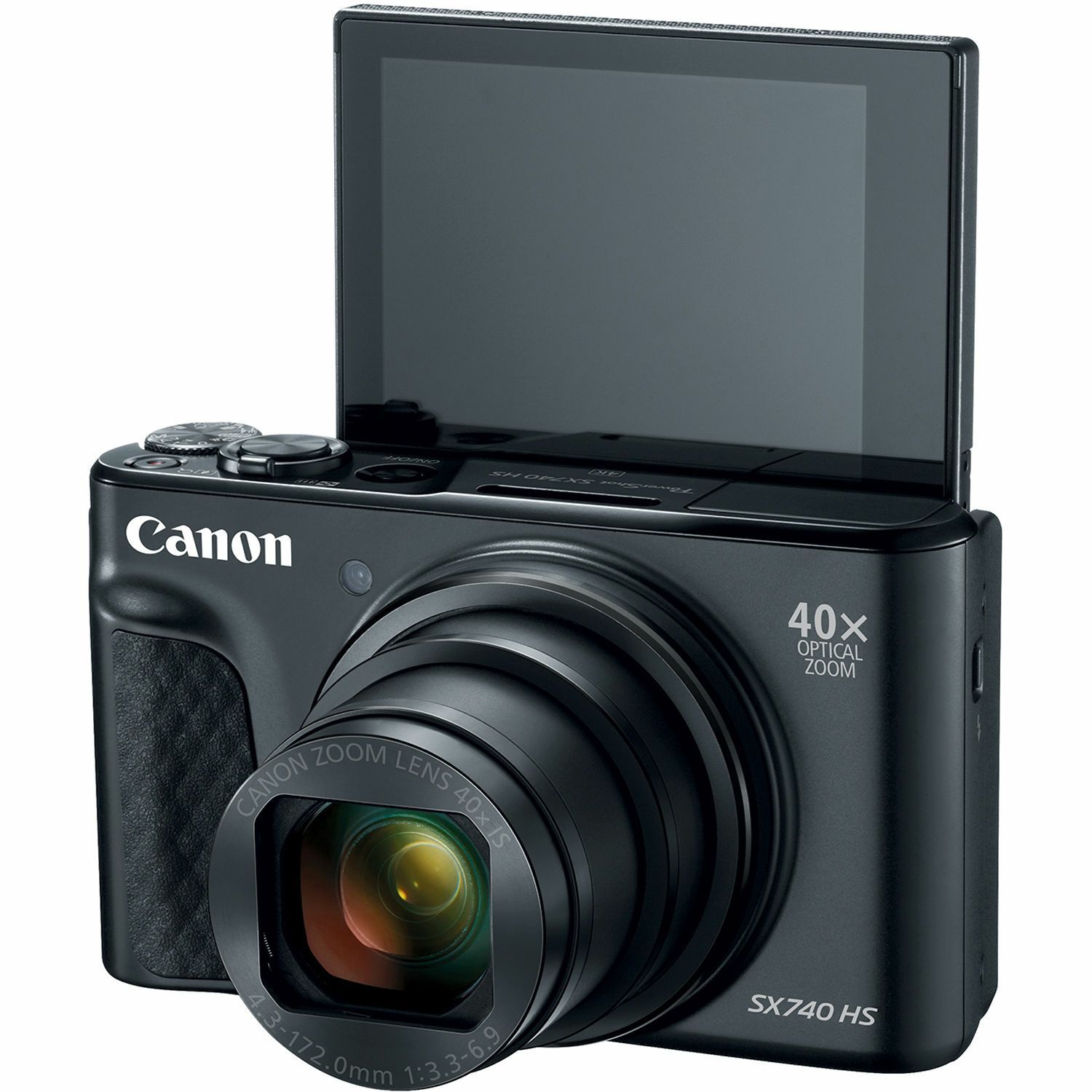 Camera foto Canon PowerShot SX740HS BK, 20.3 MP, senzor CMOS tip 1/2,3, cu iluminare din spate, 40x Zoom optic, 40x Zoom digital, 3