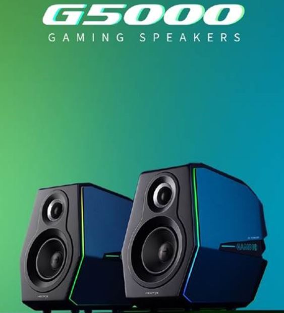 BOXE EDIFIER Gaming 2.0, RMS:  88W (2 x 12W, 2 x 32W), bass 4 , control volum, BT/USB/AUX/Optical/Coaxial, sound mode: Music/Game/Movie, 11 x LED RGB, frecv. raspuns 55Hz-20KHz, 220V power, black,  G5000-BK  (include TV 0.75 lei)